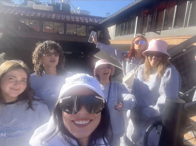 <p>Vanessa Hudgens/Instagram</p> Vanessa Hudgens with her friends during her bachelorette trip in Aspen