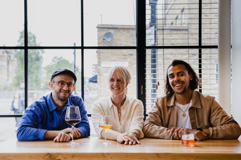 Little Cellar co-founders Ben McVeigh (left),  Helen Hall and Luke West-Whylie (Press handout)