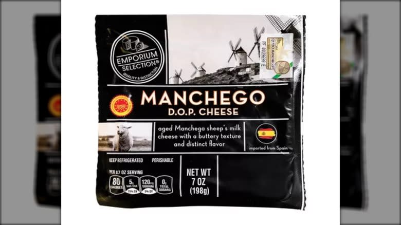 Packet of manchego cheese