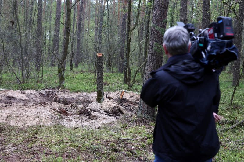 FILE PHOTO: General view of the site where remains of an unidentified military object were found near the city of Bydgoszcz