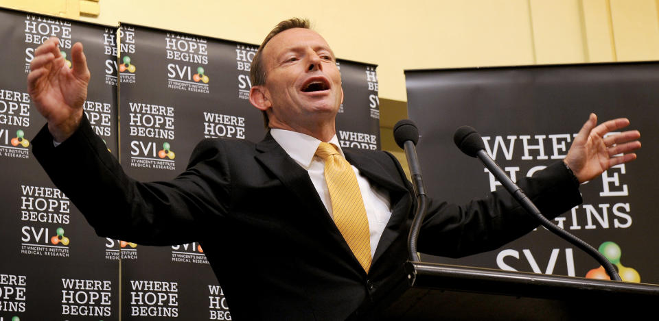 Australia's opposition leader Tony Abbot