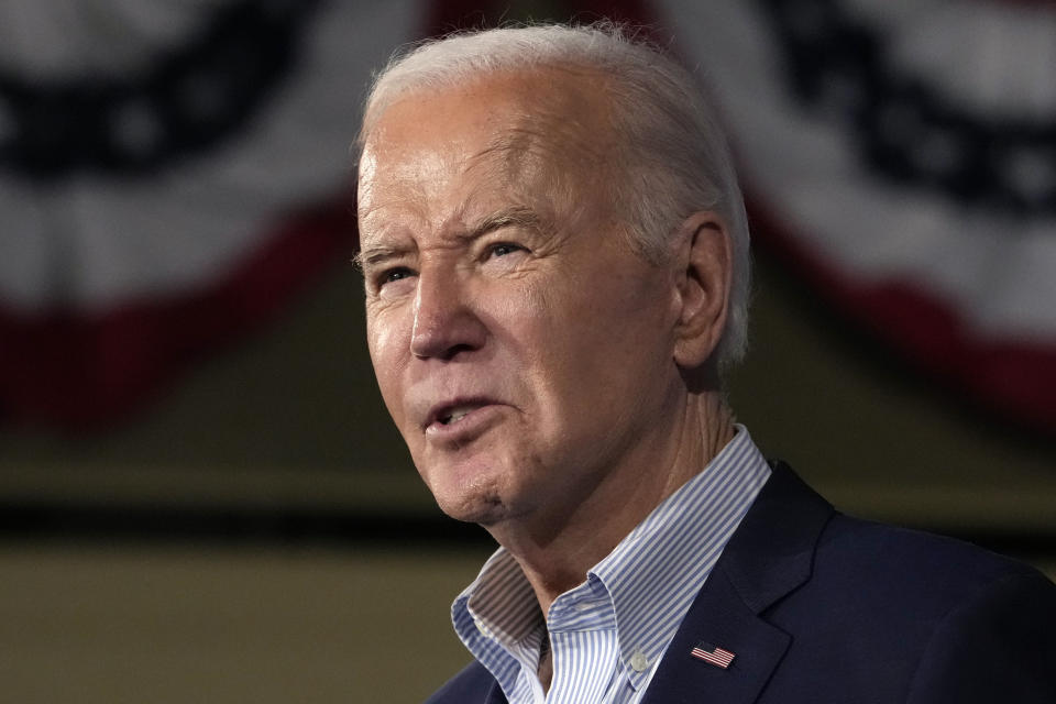 President Joe Biden speaks about the economy, Tuesday March 19, 2024, in Las Vegas. (AP Photo/Jacquelyn Martin)