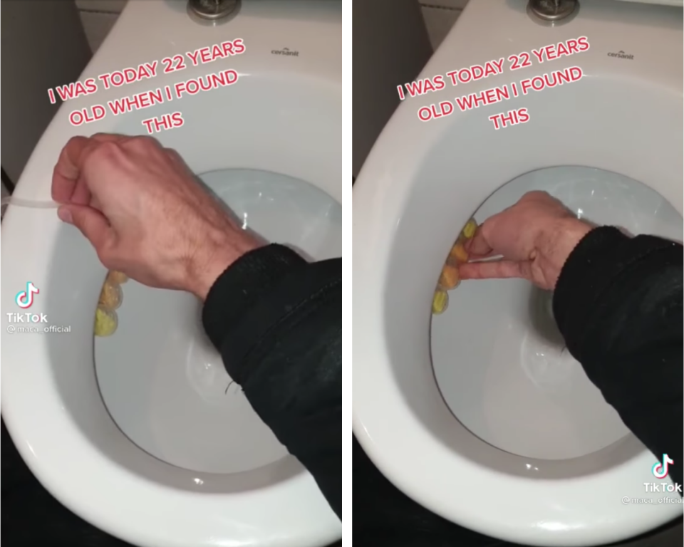 This toilet cleaning hack is questionable to say the least... Photo: TikTok