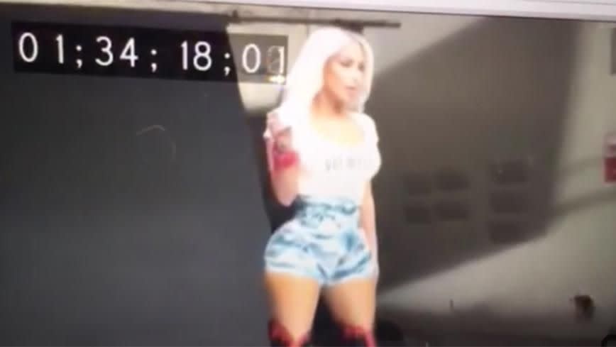 Behind-the-scenes video of Kim Kardashian. Source: Snapchat
