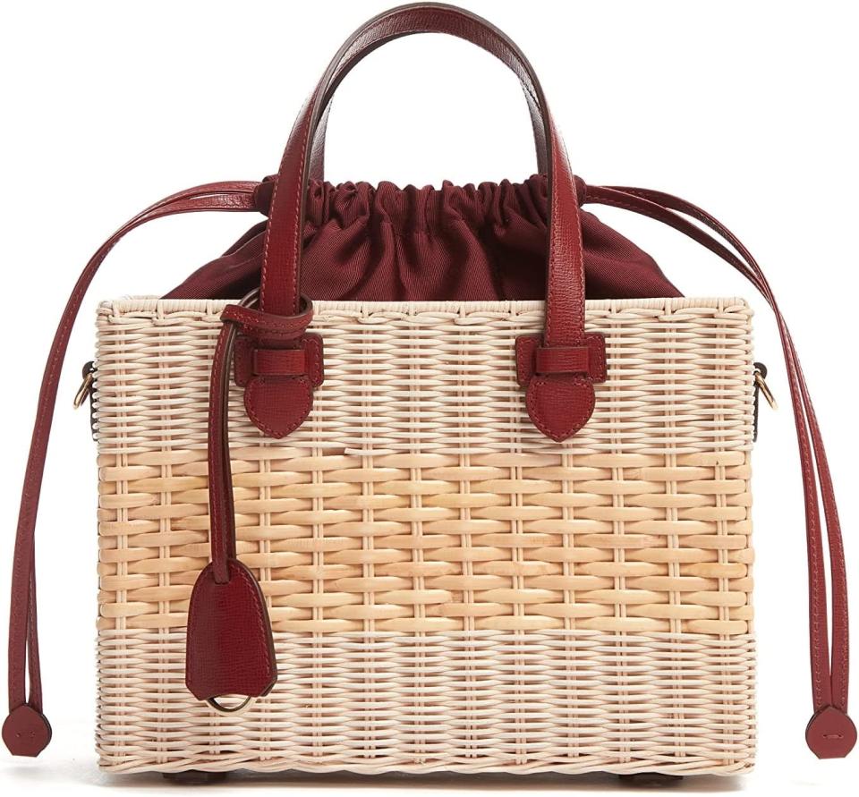 Mark Cross Madison Rattan Tote