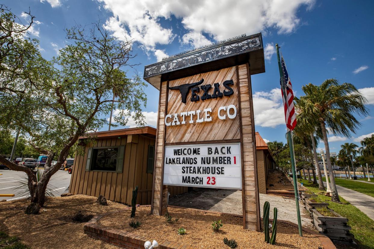 Texas Cattle Co., a 50-year-old institution near Lakeland's Lake Mirror, is repaired and ready to reopen, less than seven weeks after a Feb. 6 fire caused extensive damage.