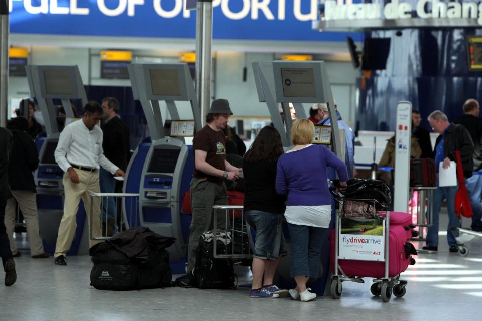 The departure area of Heathrow Airport (PA)