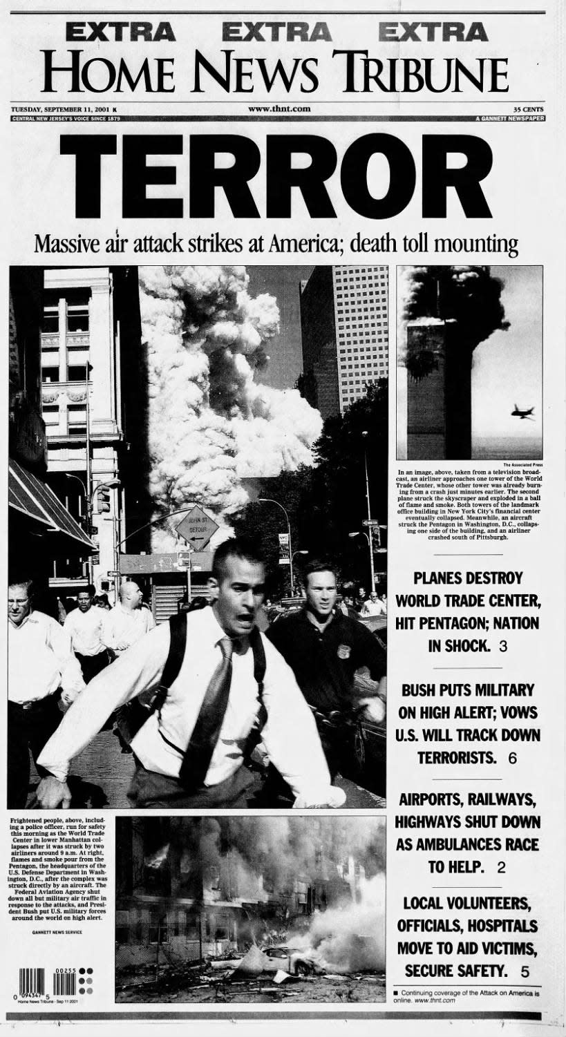 The Home News Tribune Extra on Sept. 11, 2001.