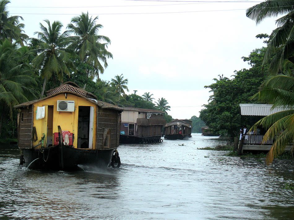 A wide selection of scenic routes is available for houseboat cruises. Choose one that suits your budget and schedule. Houseboats are mainly based at Alleppey and Kumarakom. A one-night cruise may be too short. Daily backwater tours – ranging from one hour to a full day – are also available.