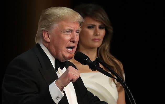 A Vanity Fair article said Melania didn't want Donald to run for President because she was afraid he might win. Photo: Getty Images