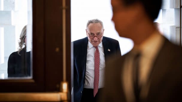 PHOTO: Senate Majority Leader Chuck Schumer arrives at the U.S. Capitol, Nov. 14, 2022, in Washington, D.C.  (Drew Angerer/Getty Images)