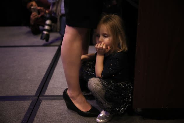 In 2018, Spanberger became known for election night photos that showed her young daughter at her feet in an election dubbed the 