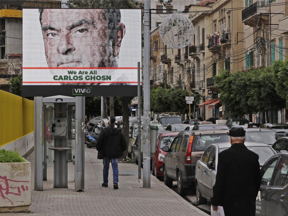 Carlos Ghosn billboard Beirut Lebanon