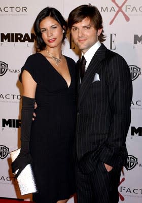 Naomi Sablan and Adam Scott at the Hollywood premiere of Miramax Films' The Aviator