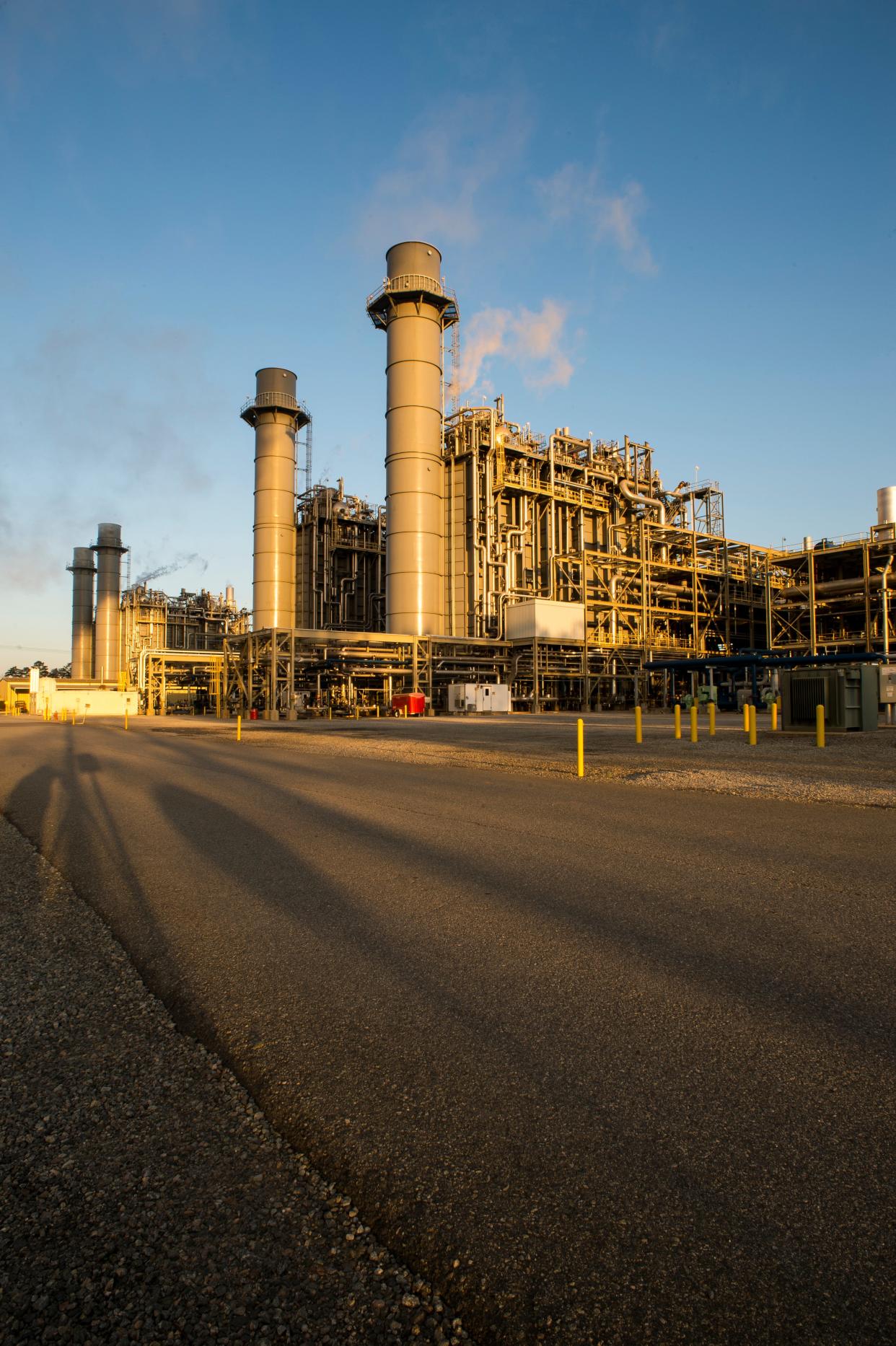 The Georgia Power Plant McIntosh Combined Cycle Unit in Effingham County. Across the property from this facility sits one of Georgia Power's earliest coal plants to be decommissioned.