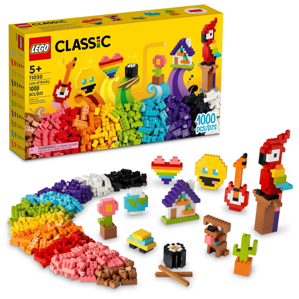 <p><a href="https://go.redirectingat.com?id=74968X1596630&url=https%3A%2F%2Fwww.walmart.com%2Fip%2FLEGO-Classic-Lots-of-Bricks-Construction-Toy-Set-11030-Build-a-Smiley-Emoji-Parrot-Flowers-More-Creative-Gift-for-Kids-Boys-Girls-ages-5-Plus%2F1454098484&sref=https%3A%2F%2Fwww.goodhousekeeping.com%2Fchildrens-products%2Ftoy-reviews%2Fg43826362%2Fbest-toys-gifts-for-5-year-old%2F" rel="nofollow noopener" target="_blank" data-ylk="slk:Shop Now;elm:context_link;itc:0;sec:content-canvas" class="link ">Shop Now</a></p><p>Classic Lots of Bricks Construction Toy Set</p><p>walmart.com</p><p>$47.99</p><span class="copyright">LEGO</span>