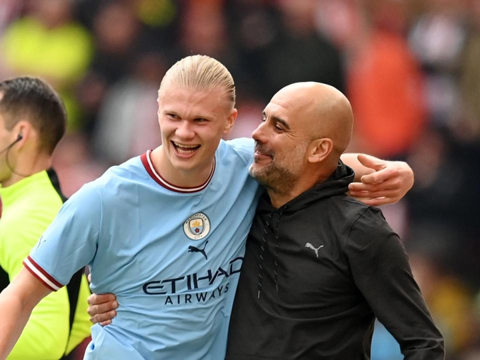 Haaland has scored relentlessly for manager Pep Guardiola (Getty)