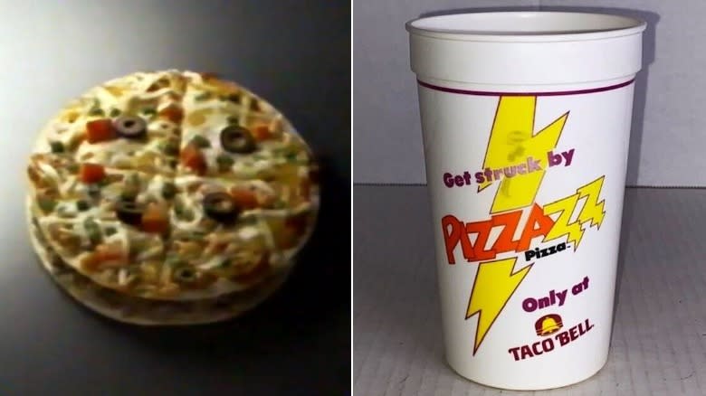 Pizzazz Pizza and promotional cup