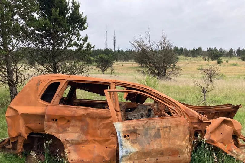 Burnt out car