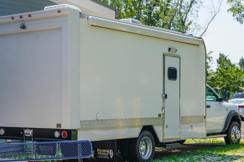 The new mobile medical center, a part of Faithful Friends Animal Society's community outreach programs.