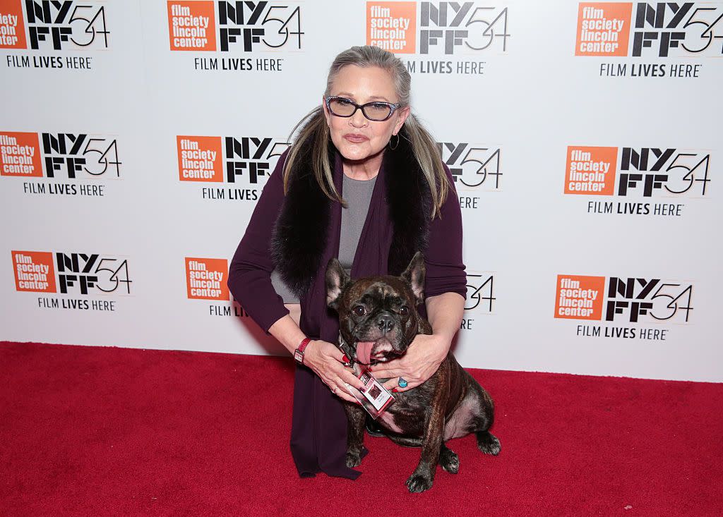Carrie Fisher and Gary at the screening of “Bright Lights” in October. (Photo: CJ Rivera/FilmMagic)