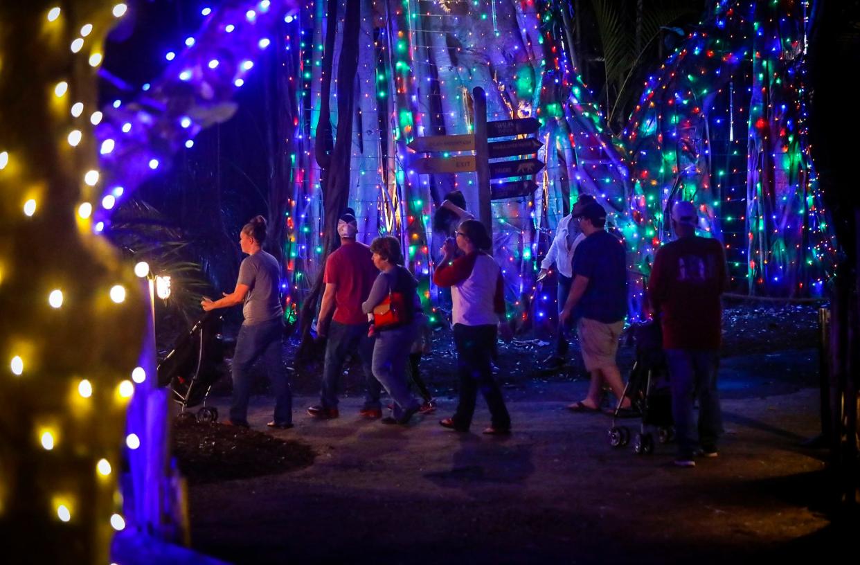 Zoo Lights at the Palm Beach Zoo will once again transform the facility into a magical holiday light show.