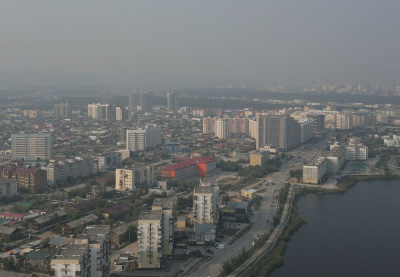 Smoke from wildfires covers Yakutsk