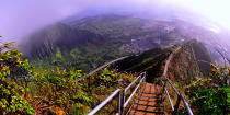 <b>Haiku Stairs, Oahu, Hawaii</b> These spectacular staircases offer some of the world's most breathtaking views—and heart-stopping thrills as they are not for the faint of heart.