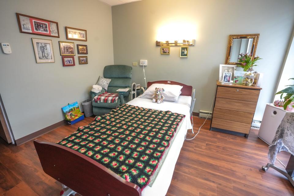A resident's single room at Aldersbridge Communities in East Providence. Clashes are more common when nursing home residents share a room.