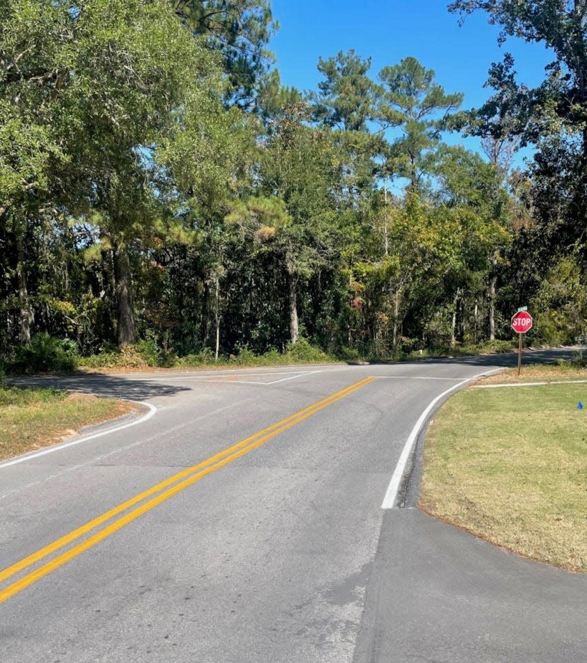 The Walton County Commission approved two new "all-way stops" coming to two high-traffic intersections. This view is looking south toward the junction of Old Jolly Bay Road and Ramsey Branch Road.