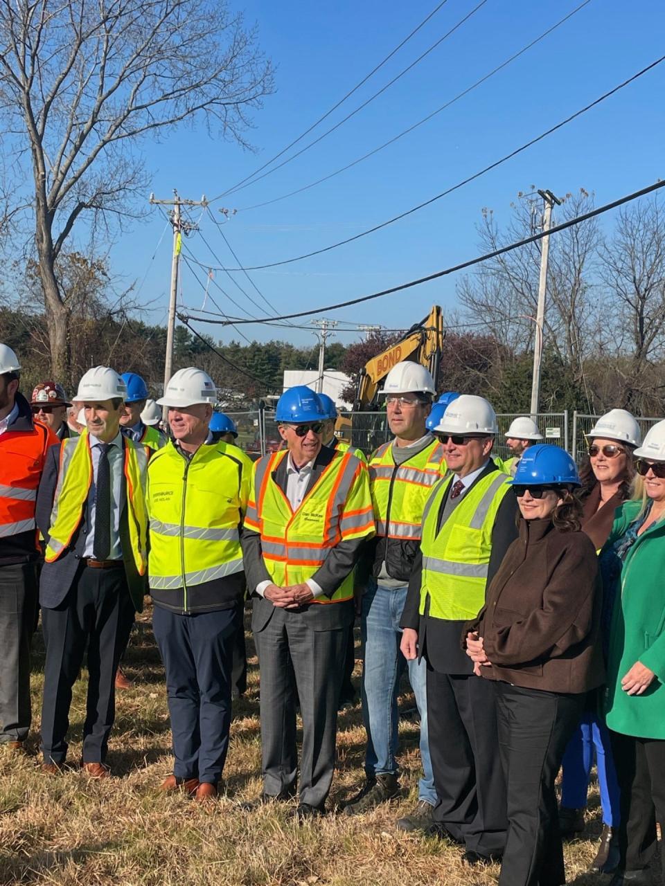 Rhode Island Governor Dan McKee was at Quonset Business Park Thursday to see how work is progressing on the cable route for Revolution Wind, the first utility-scale offshore wind farm that will power Rhode Island.