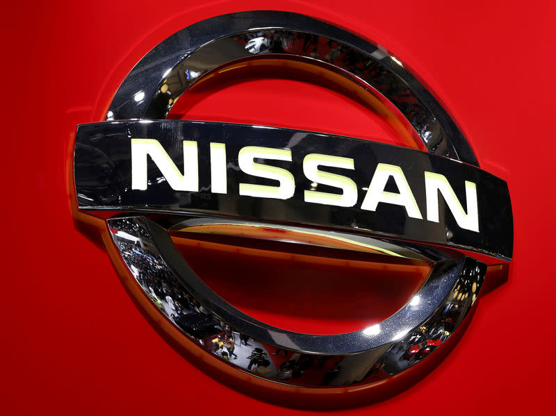 FILE PHOTO: Logo of the Nissan Motor Co. is displayed at the 44th Tokyo Motor Show in Tokyo, Japan, November 2, 2015. REUTERS/Issei Kato/File Photo