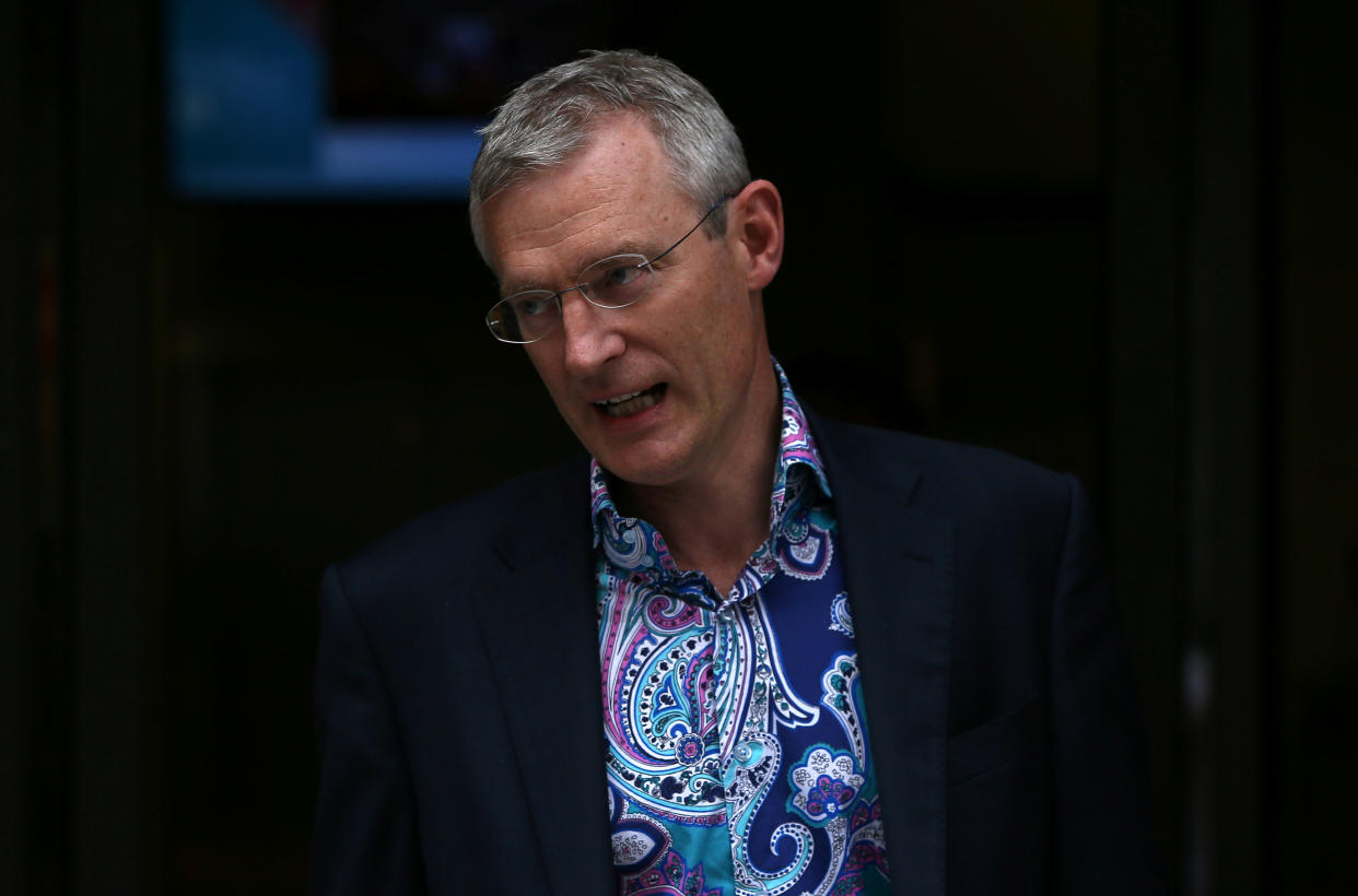 BBC presenter Jeremy Vine leaves Broadcasting House in London, Britain July 19, 2017. REUTERS/Neil Hall