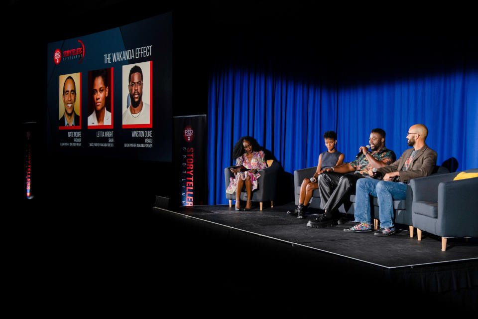 the panelists onstage