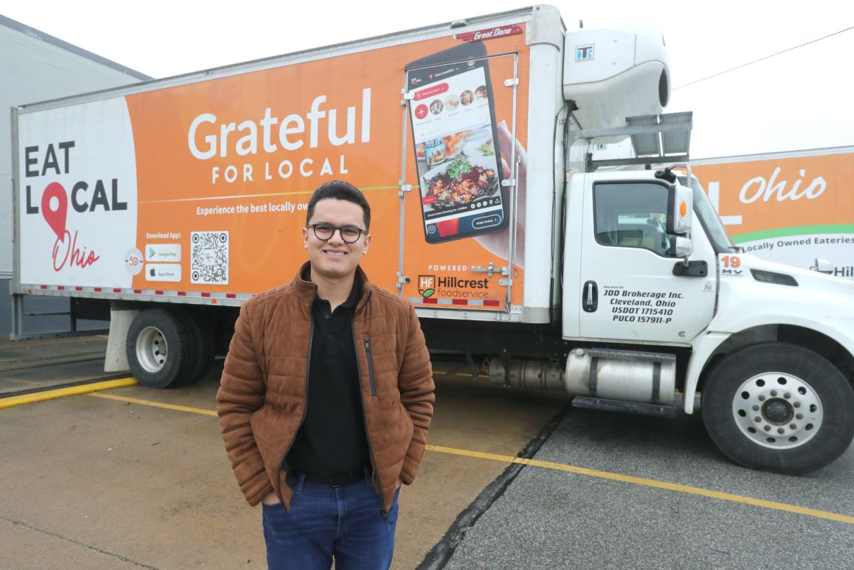 Pablo Lopez is the Hillcrest Food Service's Regional Vice President of Growth and Eat Local Ohio on Friday, Jan. 26, 2024, in Cleveland, Ohio.. [Phil Masturzo/ Beacon Journal]