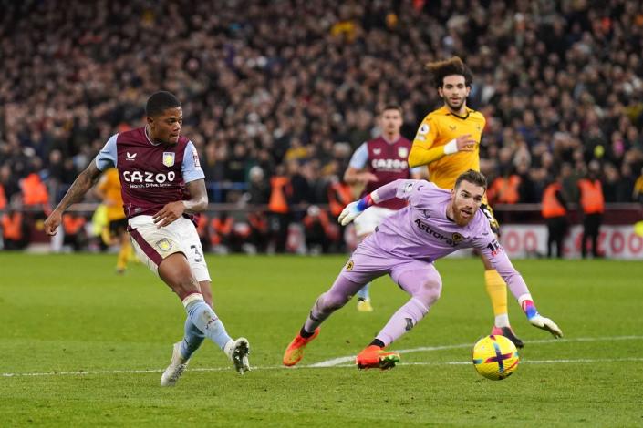 Aston Villa’s Leon Bailey missed a glorious late chance. (Tim Goode/PA) (PA Wire)