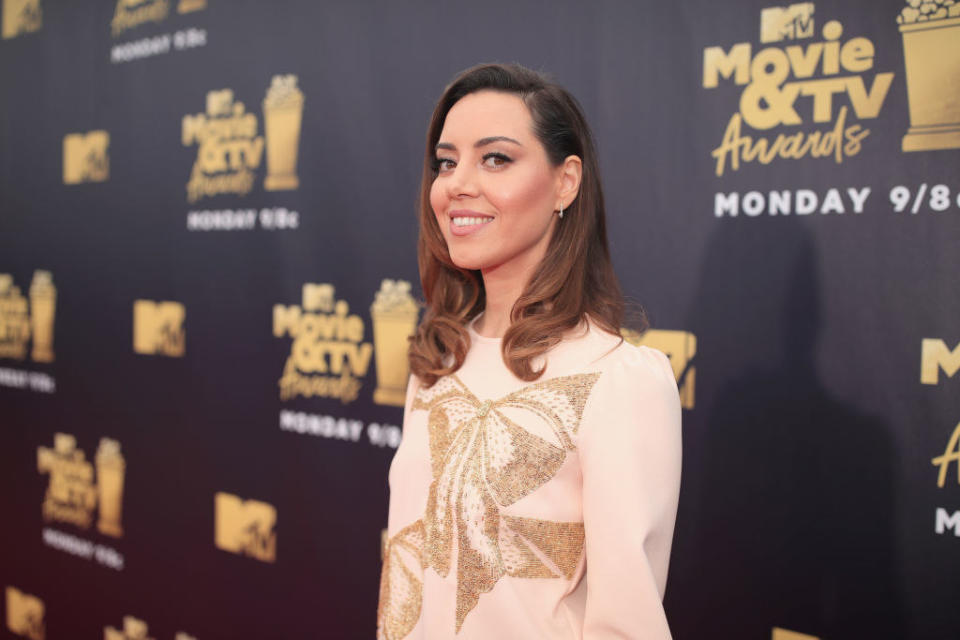 Aubrey Plaza, on the red carpet