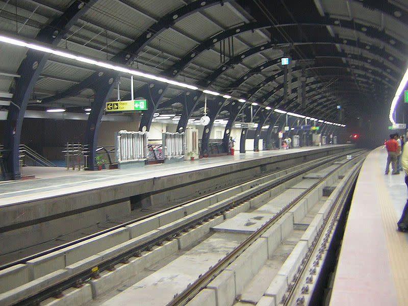 <p><b>Delhi </b></p> <p>The Delhi Metro network consists of six lines with a total length of 189.63 kilometres (117.83 mi) with 142 stations of which 35 are underground. It has a combination of elevated, at-grade and underground lines and uses both broad gauge and standard gauge rolling stock. Delhi Metro is being built and operated by the Delhi Metro Rail Corporation Limited (DMRC). The Delhi Metro Rail Corporation has been certified by the United Nations as the first metro rail and rail-based system in the world to get “carbon credits for reducing greenhouse gas emissions” and helping in reducing pollution levels in the city by 630,000 tons (630 Gg) every year.</p> <br><p> Photo by Rohit Krishna Kumar (flickr.com) [CC-BY-2.0 (http://creativecommons.org/licenses/by/2.0)], via Wikimedia Commons</p>