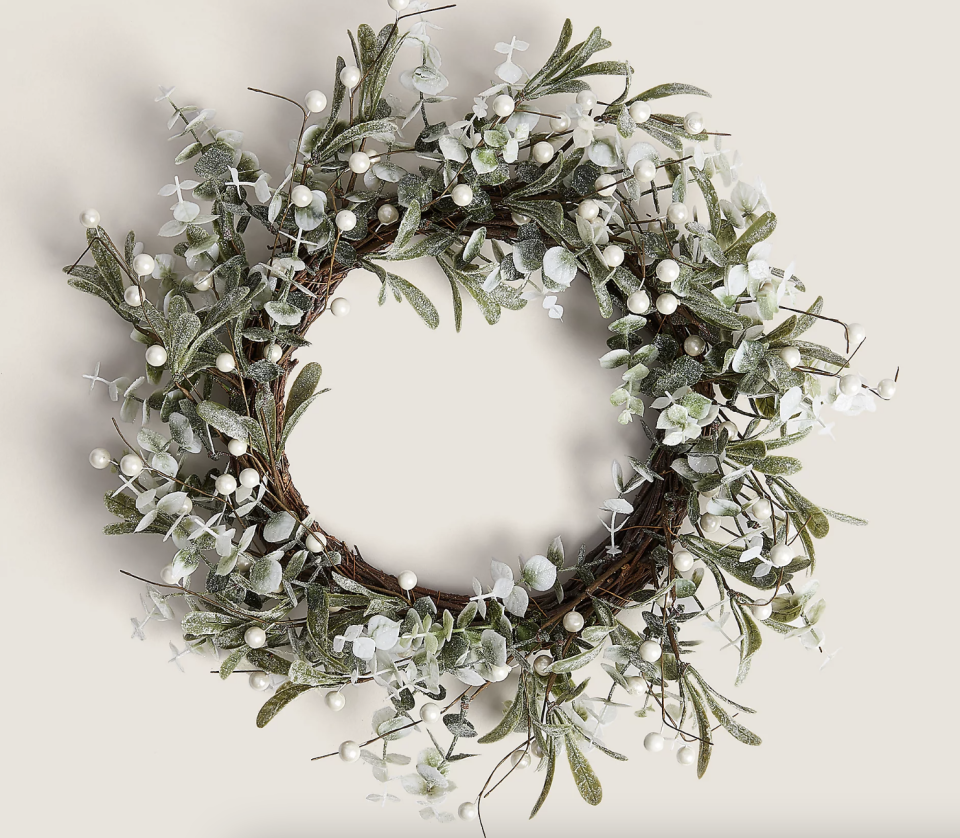 Eucalyptus and Pearl Wreath. (PHOTO: Marks & Spencer)