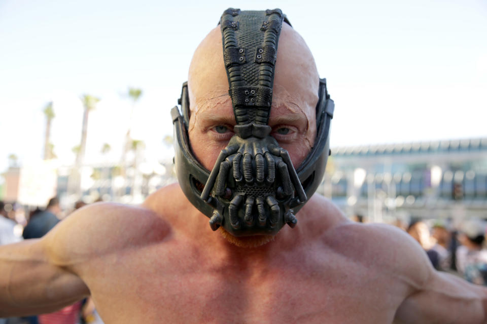 SAN DIEGO, CALIFORNIA - JULY 19: A cosplayer attends 2019 Comic-Con International on July 19, 2019 in San Diego, California. (Photo by Quinn P. Smith/Getty Images)