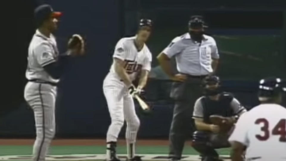 Atlanta Braves and Minnesota Twins players during the 1991 World Series