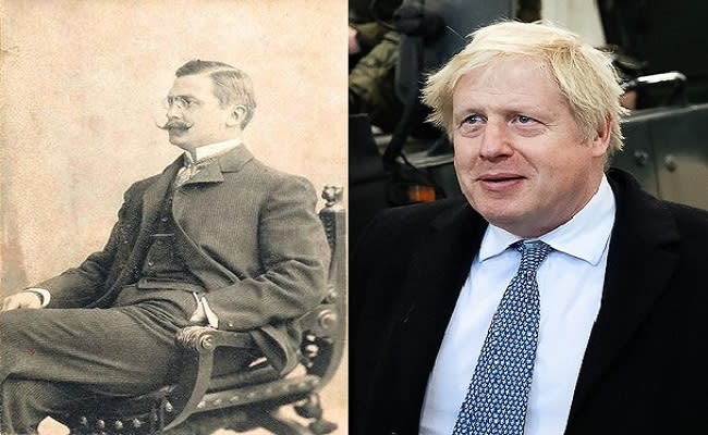 A la izquierda, Ali Kemal, el bisabuelo turco de Boris Johnson (derecha) que fue asesinado por linchamiento en noviembre de 1922 (imágenes vía Wikimedia commons)