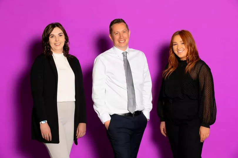 Left to right: Amy Eland, James Lester and Jessica McKenna.