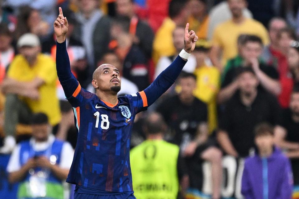 Donyell Malen came on at half time and scored twice (AFP/Getty)