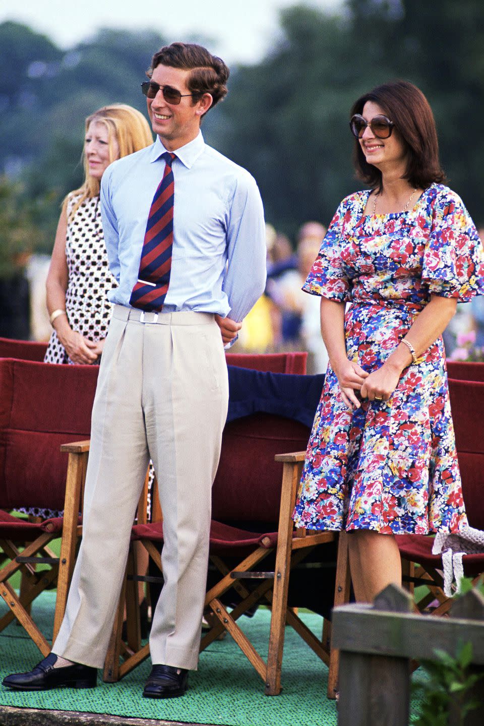 <p>With Princess Elizabeth of Yugoslavia at Smith's Lawn in Windsor.</p>