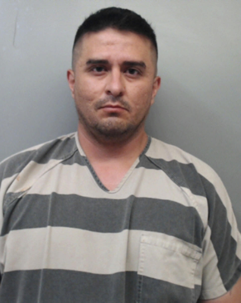 This image provided by the Webb County Sheriff’s Office shows Juan David Ortiz, a U.S. Border Patrol supervisor who was jailed Sunday, Sept. 16, 2018, on a $2.5 million bond in Texas, accused in the killing of at least four women. Ortiz was nabbed early Saturday after a string of violence against female sex workers in Laredo, Texas, where he is a supervisor with the Border Patrol. (Webb County Sheriff’s Office via AP)