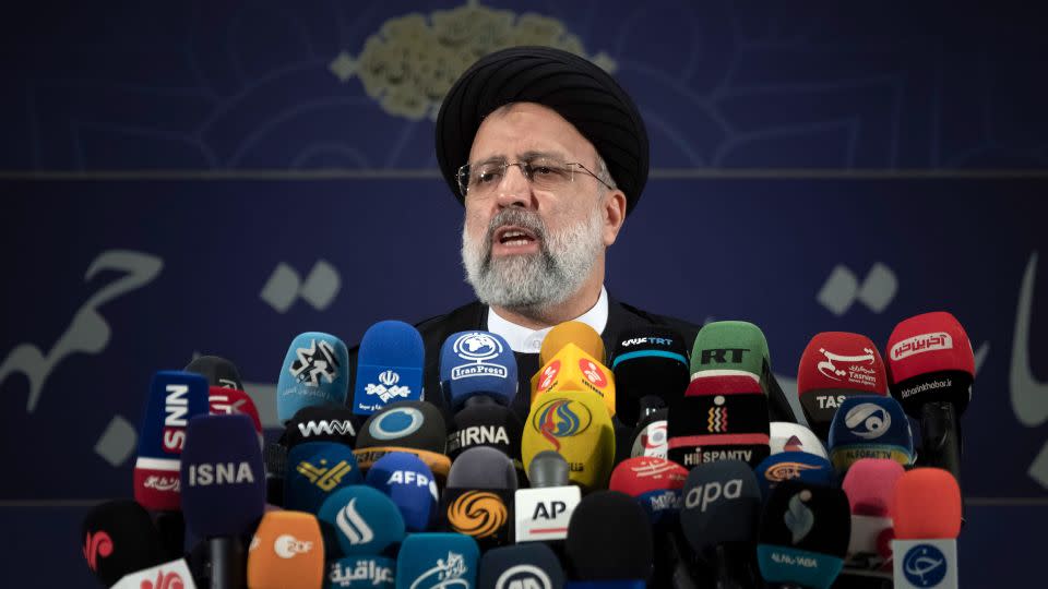 Raisi after registering himself as a candidate for the Presidency in 2021. - Morteza Nikoubazl/NurPhoto/Getty Images