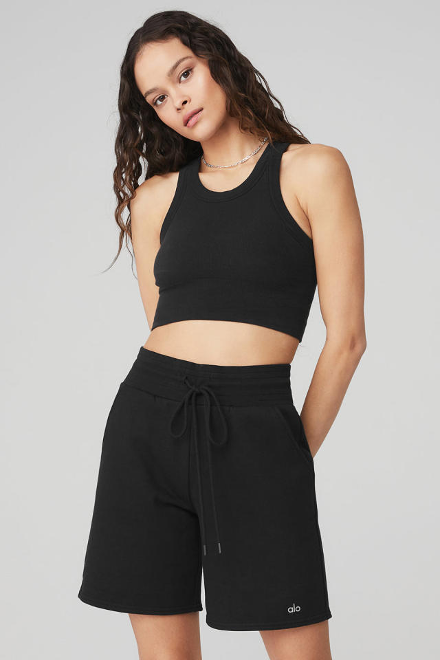 Alo Yoga®  Cropped Double Take Hoodie in Black, Size: Medium - Yahoo  Shopping