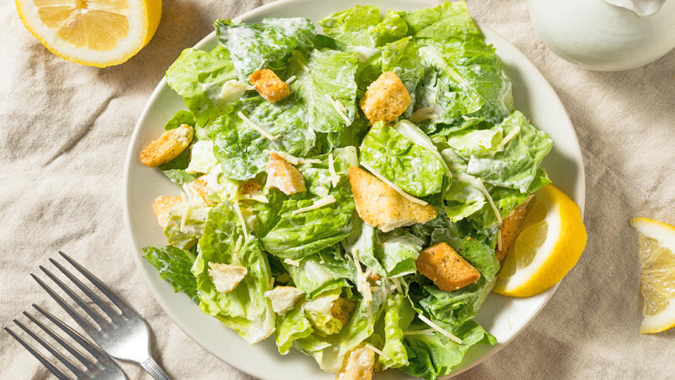 Homemade Caesar Salad as part of a guide to whether it's healthy or not