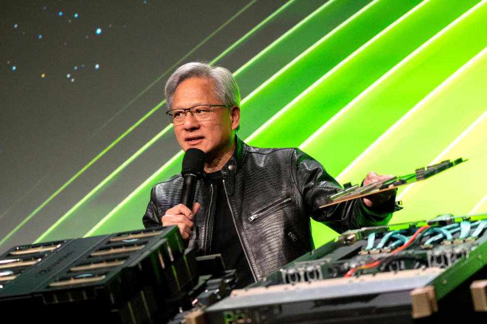 Nvidia CEO Jensen Huang sees the data-center market growing by $250 billion each year thanks to the surge in AI investment. <p>Bloomberg/Getty Images</p>